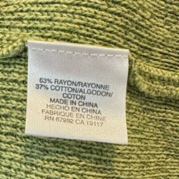Sigrid Olsen | Women's Green Fleck Long Sleeves Open Cardigan Size Small - Picture 7 of 8